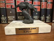 Lost Sculpture of Philip R. Goodwin Bronze   Mountain Lion Vintage, used for sale  Shipping to South Africa