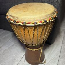 Used, AFRICAN DJEMBRE DRUM Bongo Kangaba Wood Hand Carved 17" for sale  Shipping to South Africa