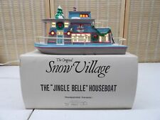 Vintage Dept 56 Snow Village The Jingle Belle Houseboat #5114-4 with Light Kit for sale  Shipping to South Africa