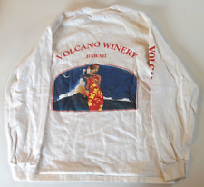 Camiseta de algodão vintage Hanes branca gráfica vinícola vulcão Havaí tamanho adulto P comprar usado  Enviando para Brazil