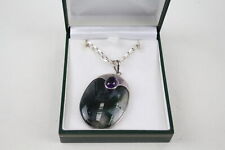 amethyst silver necklace for sale  LEEDS