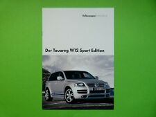 Prospekt/catalog/brochure VW Touareg W12 Sport Edition 11/05 for sale  Shipping to United Kingdom