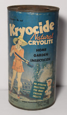 Empty Rare Vintage Kryocide Natural Cryolite Tin Can Philadelphia Pennsylvania for sale  Shipping to South Africa