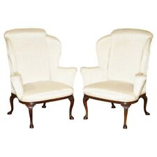 EXQUISITE PAIR OF ANTIQUE VICTORIAN 1870 WILLIAM MORRIS WINGBACK ARMCHAIRS for sale  Shipping to South Africa