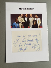 MATIA BAZAR In-person signed laminiert Briefkarte/Foto 20x30 Autogramm comprar usado  Enviando para Brazil