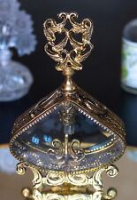 Usado, Frasco de perfume ornamentado Hollywood Regency 24k Ormolu folheado a ouro chanfrado vintage comprar usado  Enviando para Brazil