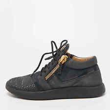 Giuseppe Zanotti Black Fabric And Suede Runner Low Top Sneakers Size 42, used for sale  Shipping to South Africa