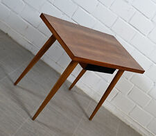 edler Holz Tisch Beistelltisch mit Schublade Teakholz furniert Vintage 1960er J. comprar usado  Enviando para Brazil