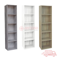Libreria componibile modulare Scaffa in MDF Bianco-Cemento-Rovere Cm 132H/172H usato  Licata