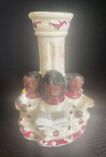 Candlestick Three Precious Angles Singing. Signed. Ceramic Hand Painted for sale  Shipping to South Africa