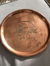 Mid Century Rhodesia Solid Copper Ware Craft Tray With Etching Of KARIBA DAM for sale  Shipping to South Africa