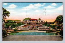 Fort Worth TX-Texas, casa de terraza y refugio, jardín, postal vintage c1948 segunda mano  Embacar hacia Mexico