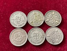 Silver threepence coins for sale  CASTLEFORD