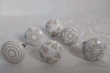 White ceramic knobs for sale  FERRYHILL