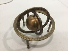 Vintage Brass Explorer Armillary Sphere Nautical Collectible Globe Astrolabe, used for sale  Shipping to South Africa