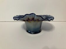 Vintage Blue Carnival Glass 6.5  vase for sale  Shipping to South Africa
