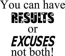Results excuses decal for sale  Snowflake