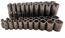 Craftsman 1/4" Drive 40 Piece 6pt/12pt Deep/Shallow SAE Chrome Socket Set for sale  Shipping to South Africa