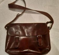 Tan leather satchel for sale  STROUD