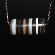 Genuine Ancient Banded Agate Bead with Stripes in Good Condition 1500+ Years Old for sale  Shipping to South Africa