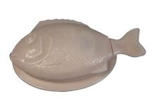 Used, Vintage Pink Milk Glass Fish Dish With Lid for sale  Shipping to South Africa
