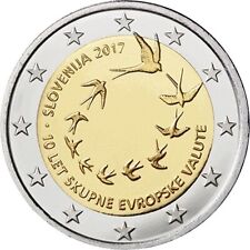 2 euro Słowenia 2017 * Wprowadzenie euro w Słowenii * Unc, używany na sprzedaż  Wysyłka do Poland