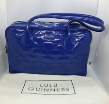 Lulu Guinness Patent Leather Blue Tote Bag Quilted (S23) for sale  COWBRIDGE