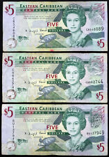 Lote de billetes P-47 de 3x5 dólares del Caribe Oriental 2008 finos segunda mano  Embacar hacia Mexico