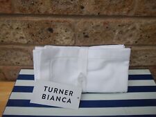 TURNER BIANCA SET OF FOUR WHITE NAPKINS , PLEASE READ , used for sale  Shipping to South Africa