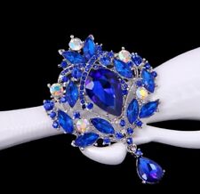 Broche de cristal azul grande gota pendurada buquê de noiva tom prata moda faça você mesmo comprar usado  Enviando para Brazil