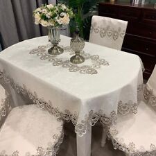 Cubierta de mesa ovalada bordada mesa de té mesa de comedor cubierta de polvo cubierta de silla segunda mano  Embacar hacia Argentina