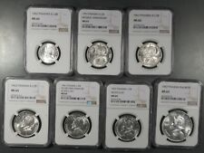 1947-1967 NGC MS63-MS65 PANAMA SILVER 1/4, 1/2, 1 BALBOA LOT OF (7) COINS, used for sale  Lynnwood