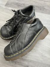 Vintage Dr Martens 12283 Black Leather Daisy Platform Chunky 90s Oxford Size 8 for sale  Shipping to South Africa