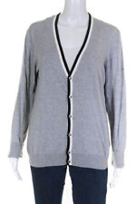 Faconnable Womens Long Sleeve Button Up Cardigan Sweater Top Gray Size S for sale  Shipping to South Africa