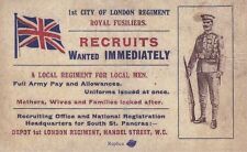 War recruitment card for sale  STALYBRIDGE