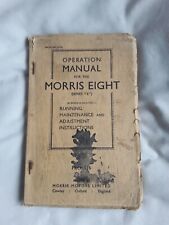 Operation manual morris for sale  RUGBY