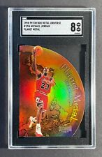 Michael Jordan 1998-99 Skybox Metal Universe Planet Metal Die-Cut SGC 8 QUASE PERFEITO-PERFEITO comprar usado  Enviando para Brazil