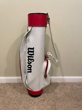 WILSON Golf White Sunday Carry Vinyl Shoulder Strap Lightweight Golf Bag 31” L, used for sale  Shipping to South Africa