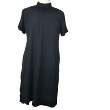 Blusa de vestir túnica negra con cuentas manga corta para mujer mediana 8 segunda mano  Embacar hacia Argentina