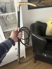 Used, Vintage Gents "SWAINE ADENEY BRIGG" Leather Hunt Whip W/Beaufort Leather Thong for sale  Shipping to South Africa