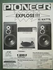 PUB ANCIENNE ADVERT CLIPPING années 80 - manahtan transfert chaine hifi pioneer d'occasion  Angers-