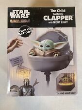 Clapper Talking Baby Yoda Night Light The Mandalorian The Child Star Wars Disney, usado comprar usado  Enviando para Brazil