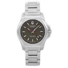 Victorinox Swiss Army INOX 43mm Steel Green Dial Quartz Mens Watch 241725.1, used for sale  Shipping to South Africa