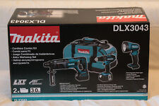 Makita DLX3043 18V LXT 3-częściowy bezprzewodowy zestaw kombi DHR241 + DHP482 + DML185 + FreeBees! na sprzedaż  PL