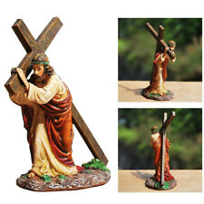 Estatua de resina de Jesús llevando cruz figura hogar escultura decoración jardín segunda mano  Embacar hacia Argentina