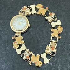 Usado, Pulseira de relógio amuleto deslizante de cachorro e osso esmalte Peck & Peck comprar usado  Enviando para Brazil
