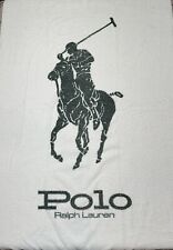Toalla de playa vintage con logotipo grande de pony polo Ralph Lauren aprox. 67"" x 34""" segunda mano  Embacar hacia Argentina