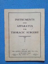 Instruments And Apparatus For Thoracic Surgery-Genito Urinary MFG Co. Book SB segunda mano  Embacar hacia Mexico