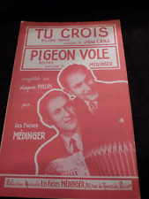 Partition One Size Cross Cana Pigeon Flies Brothers Médinger Sheet Music segunda mano  Embacar hacia Argentina