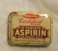 Certified aspirin vintage d'occasion  Expédié en Belgium